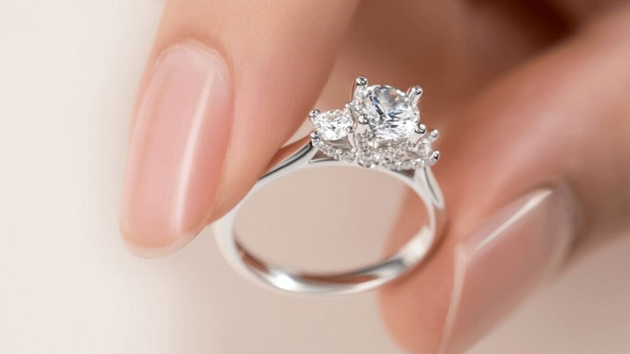 Embracing Elegance: Magic of a 7-carat Diamond Ring Glittering on the Hand