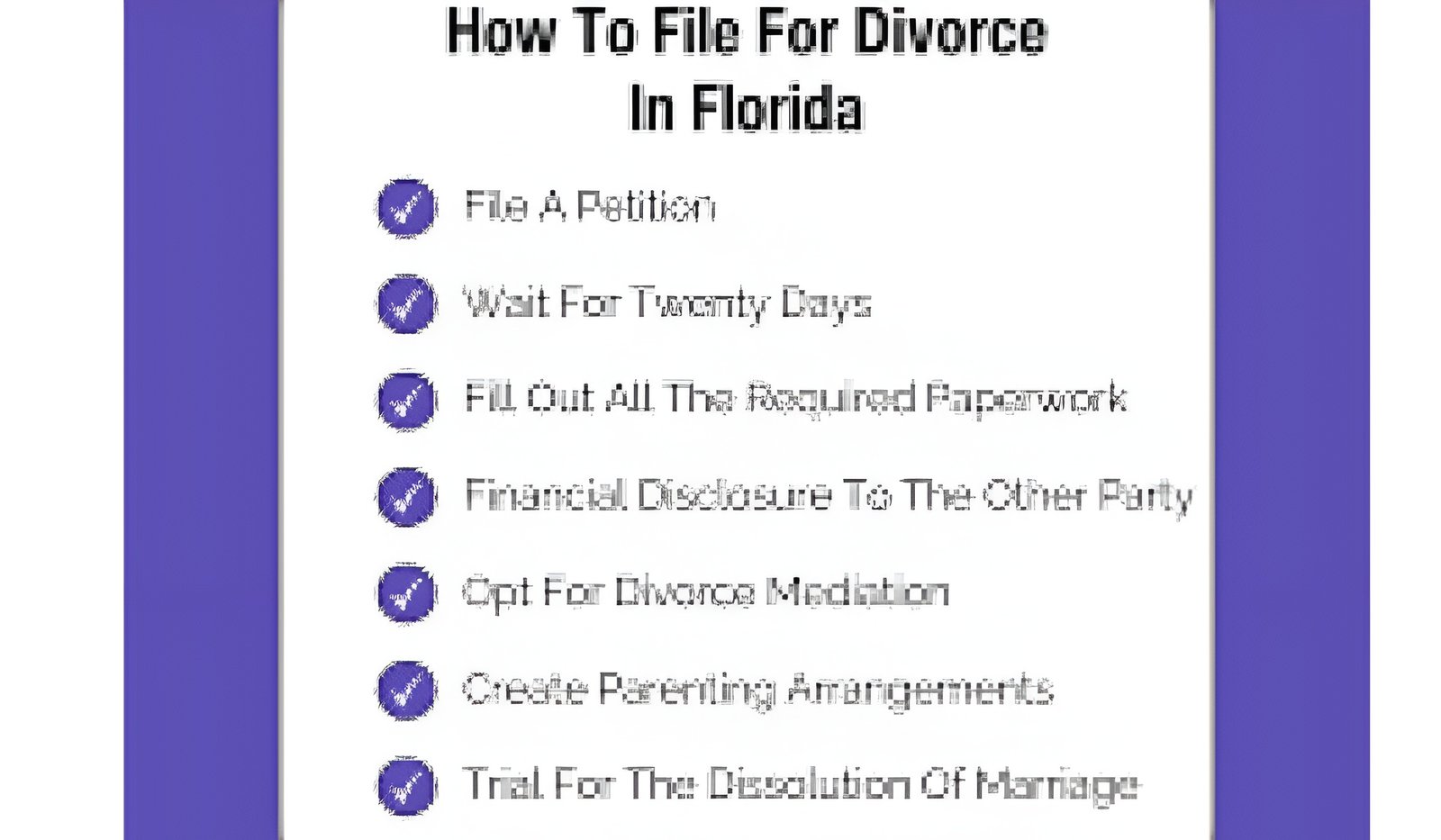 The Steps for Divorce in Florida 