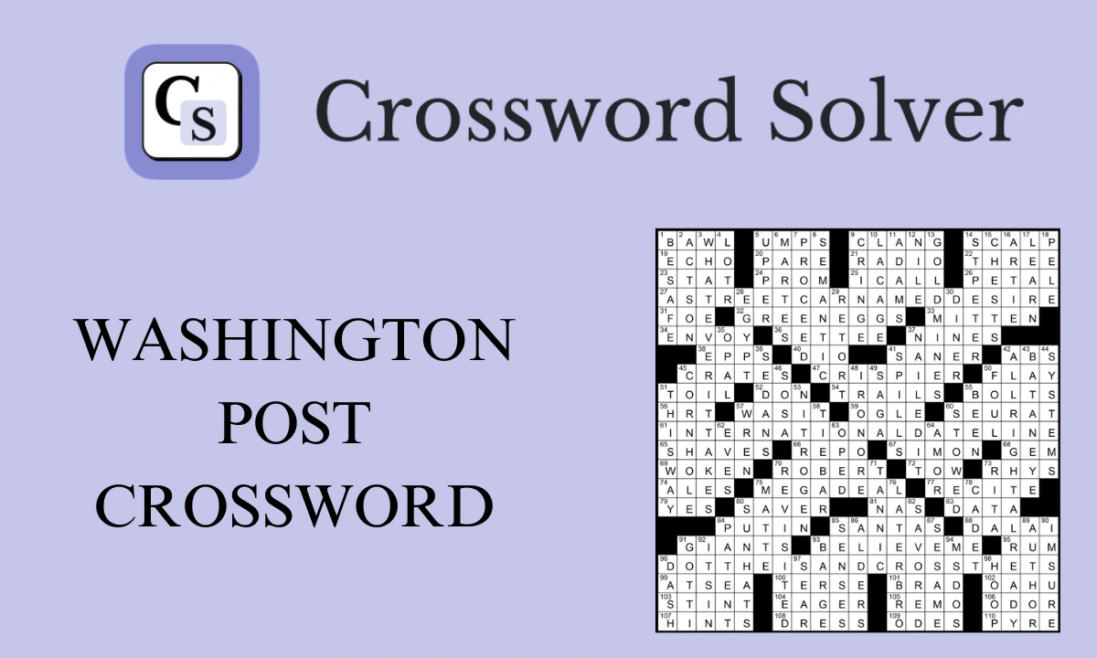 washington post crossword