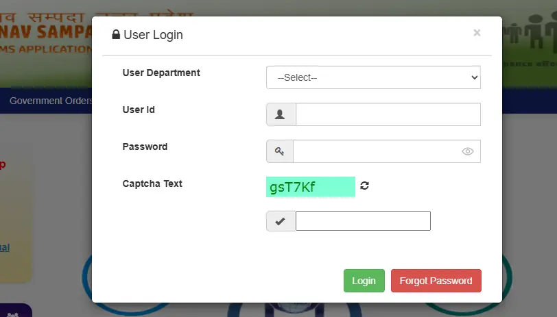 How to Login to Manav Sampada UP Portal