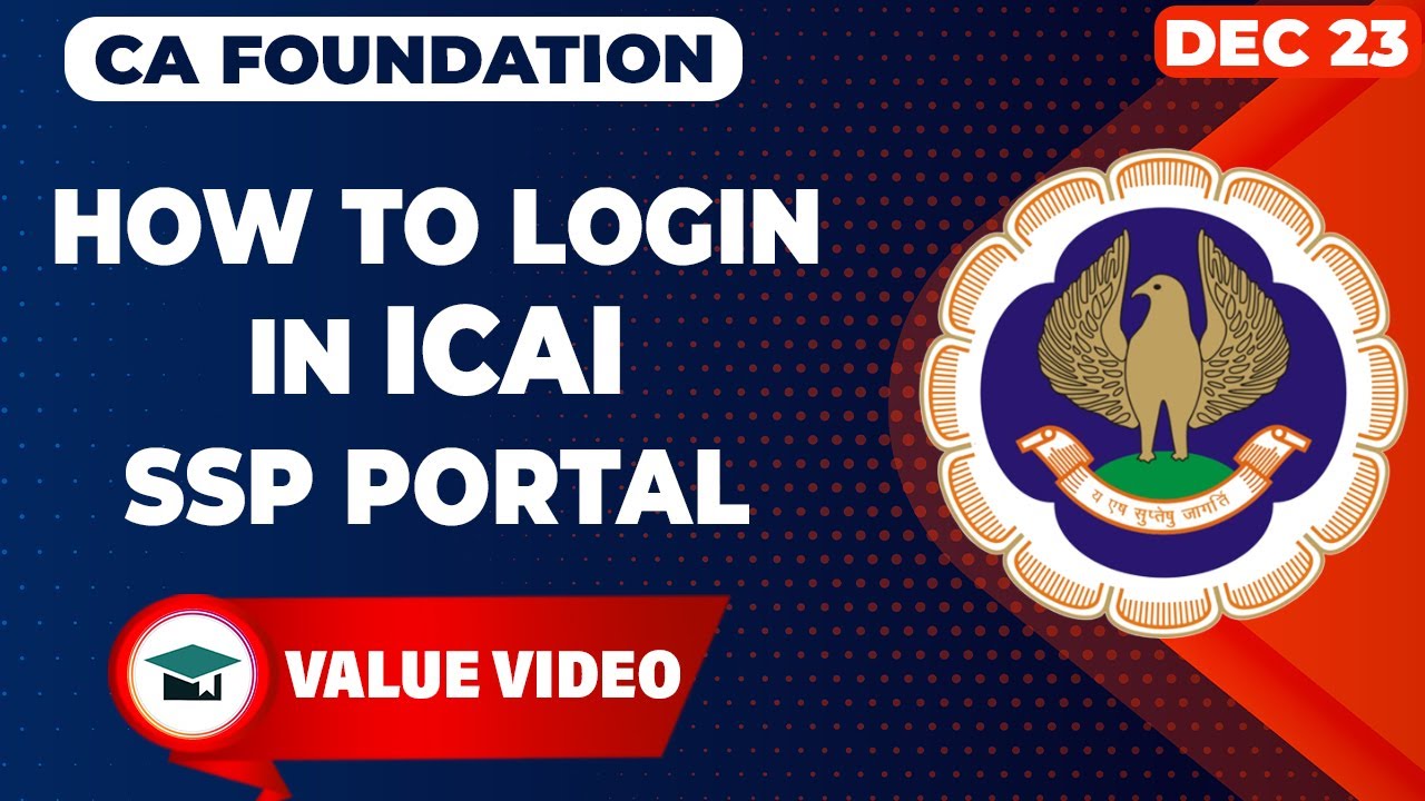 How to Log In to the ICAI SSP Portal