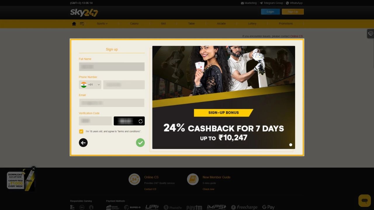 Join Sky247 in India