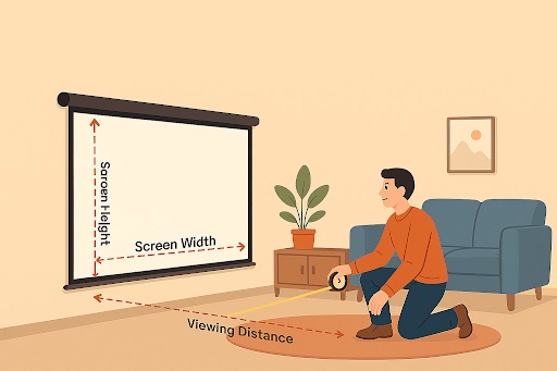 How to Choose the Right Motorised Screen Size for Your Room?