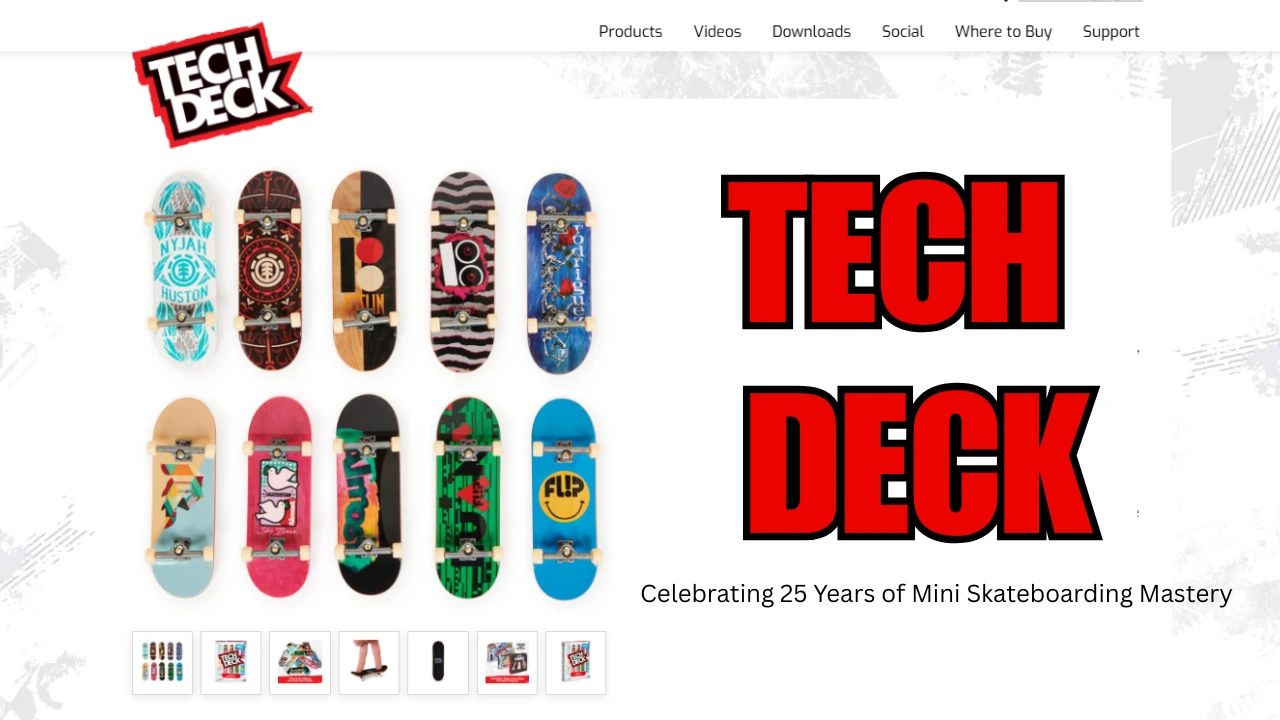 Tech Deck Mini Boards, Silver Figure & Custom Stickers Inside