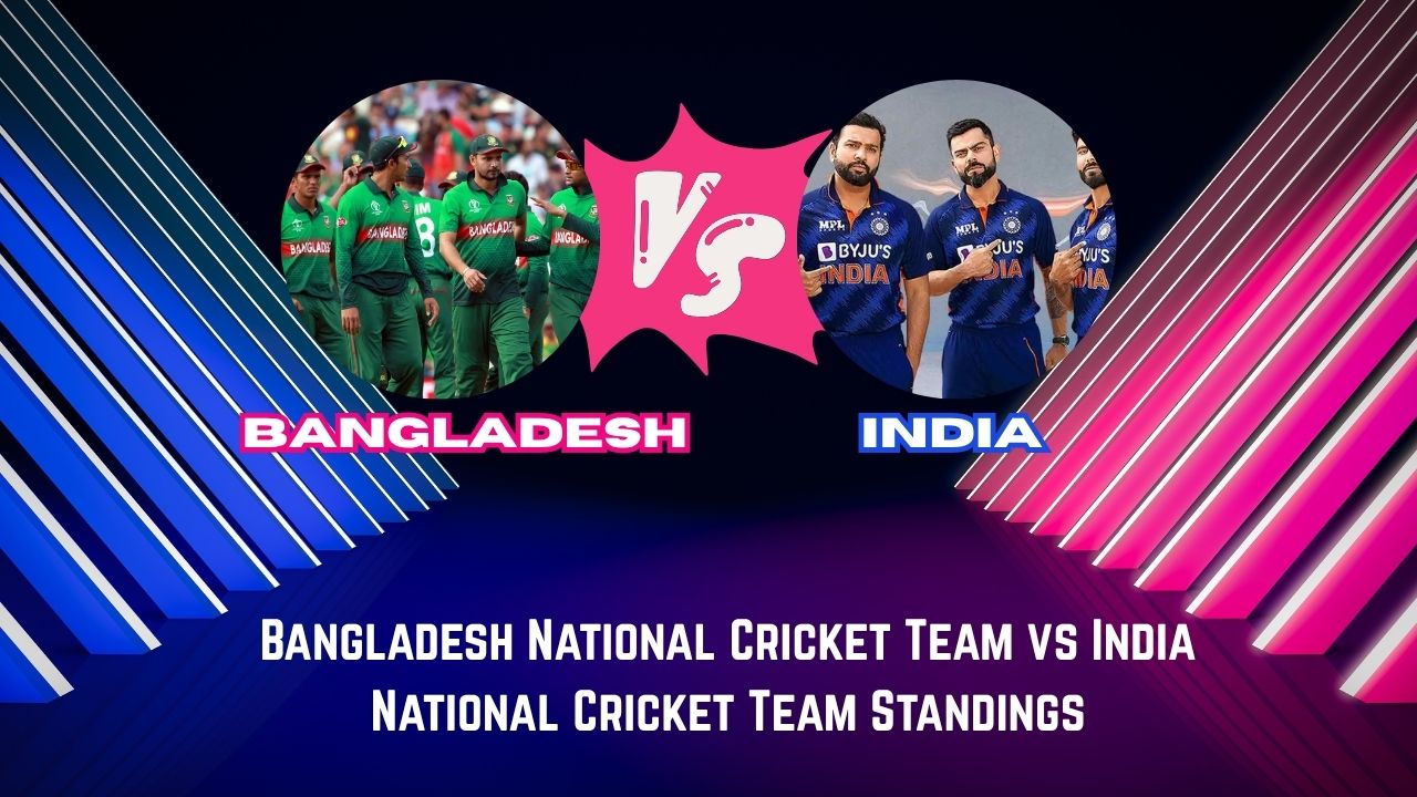 Bangladesh National Cricket Team vs India National Cricket Team Standings