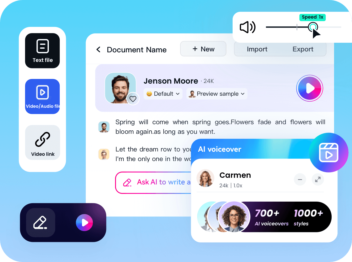 Text-to-speech for quick audio creation