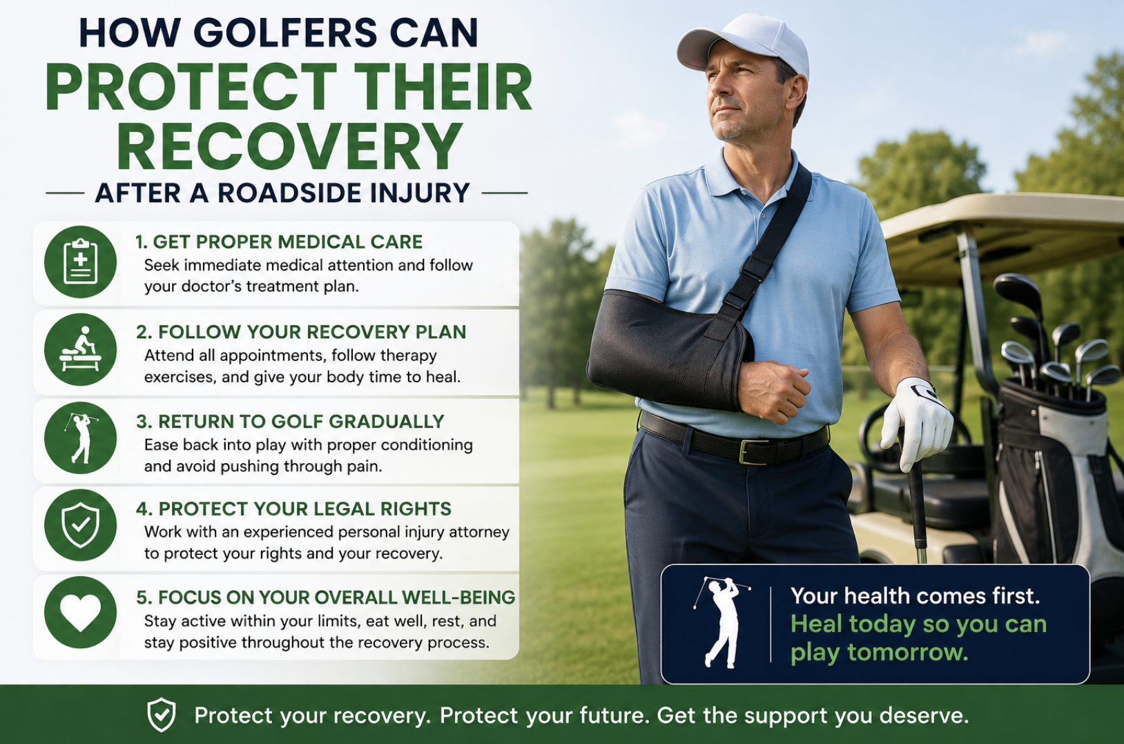 How Golfers Can Protect Their Recovery After a Roadside Injury